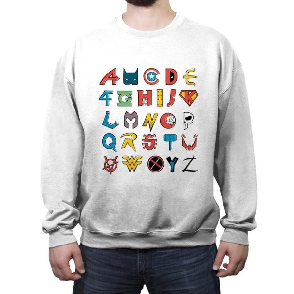 Comics Alphabet - Crew Neck Sweatshirt Hot on Sale - Image 2