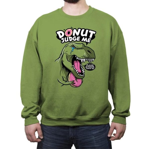 Donut Judge the T-Rex - Crew Neck Sweatshirt Supply - Image 2