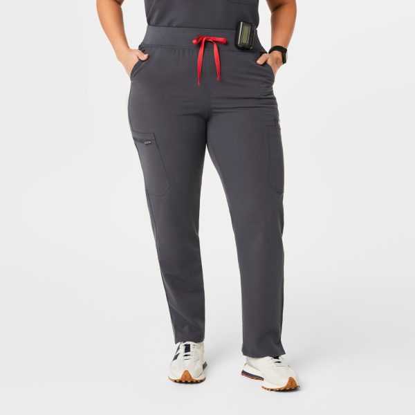 women s Charcoal High Waisted Yola™ - Skinny Scrub Pants (3XL - 6XL) For Discount