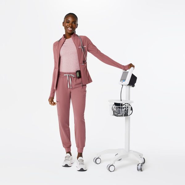 women s Mauve Uman Relaxed - Petite Jogger Scrub Pants Online Sale - Image 2
