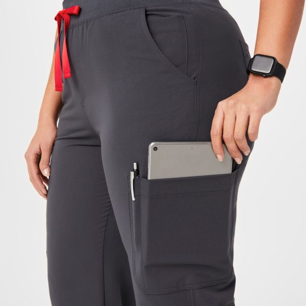 women s Charcoal High Waisted Yola™ - Skinny Scrub Pants (3XL - 6XL) For Discount - Image 5