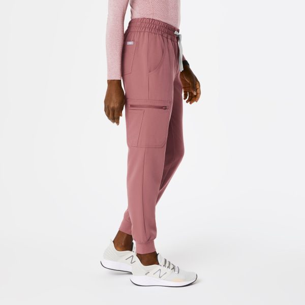 women s Mauve Uman Relaxed - Petite Jogger Scrub Pants Online Sale - Image 3