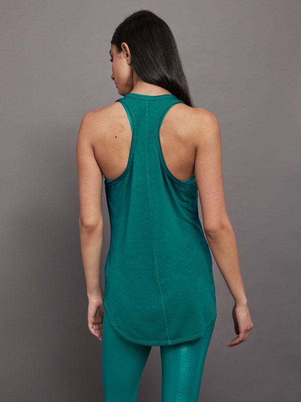 Long RacerBack Tank - Velvet Green Cheap - Image 3